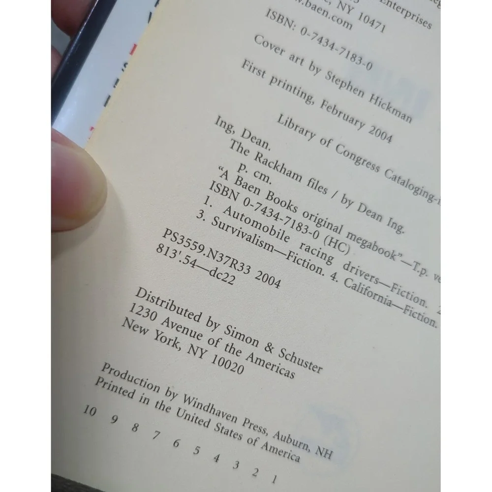 The Rackham Files Dean Ing Inside Job Vital Signs Pilling‎ Through 2004 Baen HC